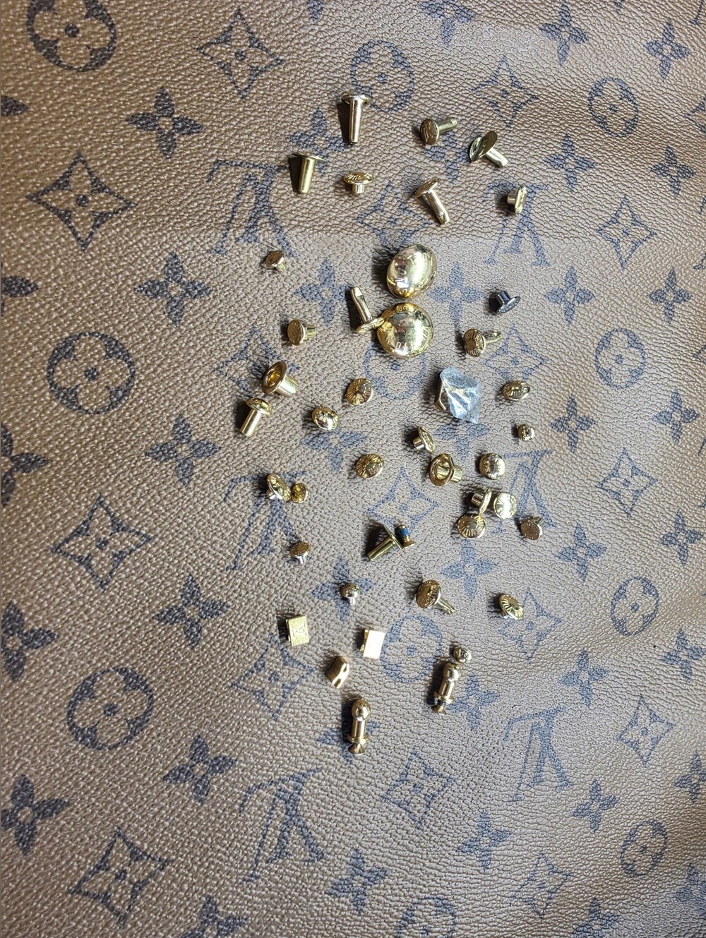 Louis Vuitton Gold Metal Stud and rivets Hardware Assortment